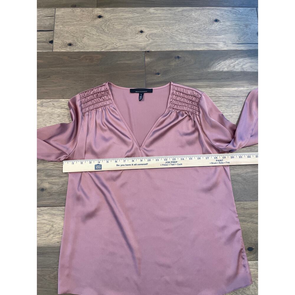 White House Black Market Satin Mauve‑Pink Top – Size M - Picture 5 of 7